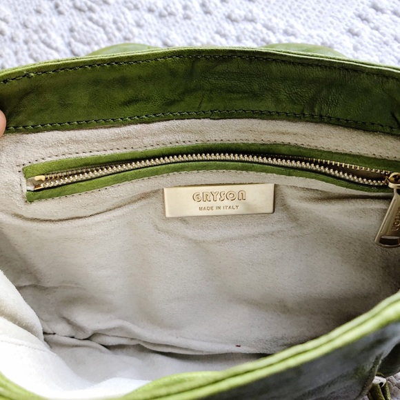 Joy Gryson Bags Joy Gryson Haylie Green Leather Handbag Purse